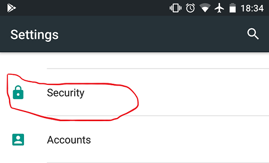 Import a Certificate in Android - Security Settings